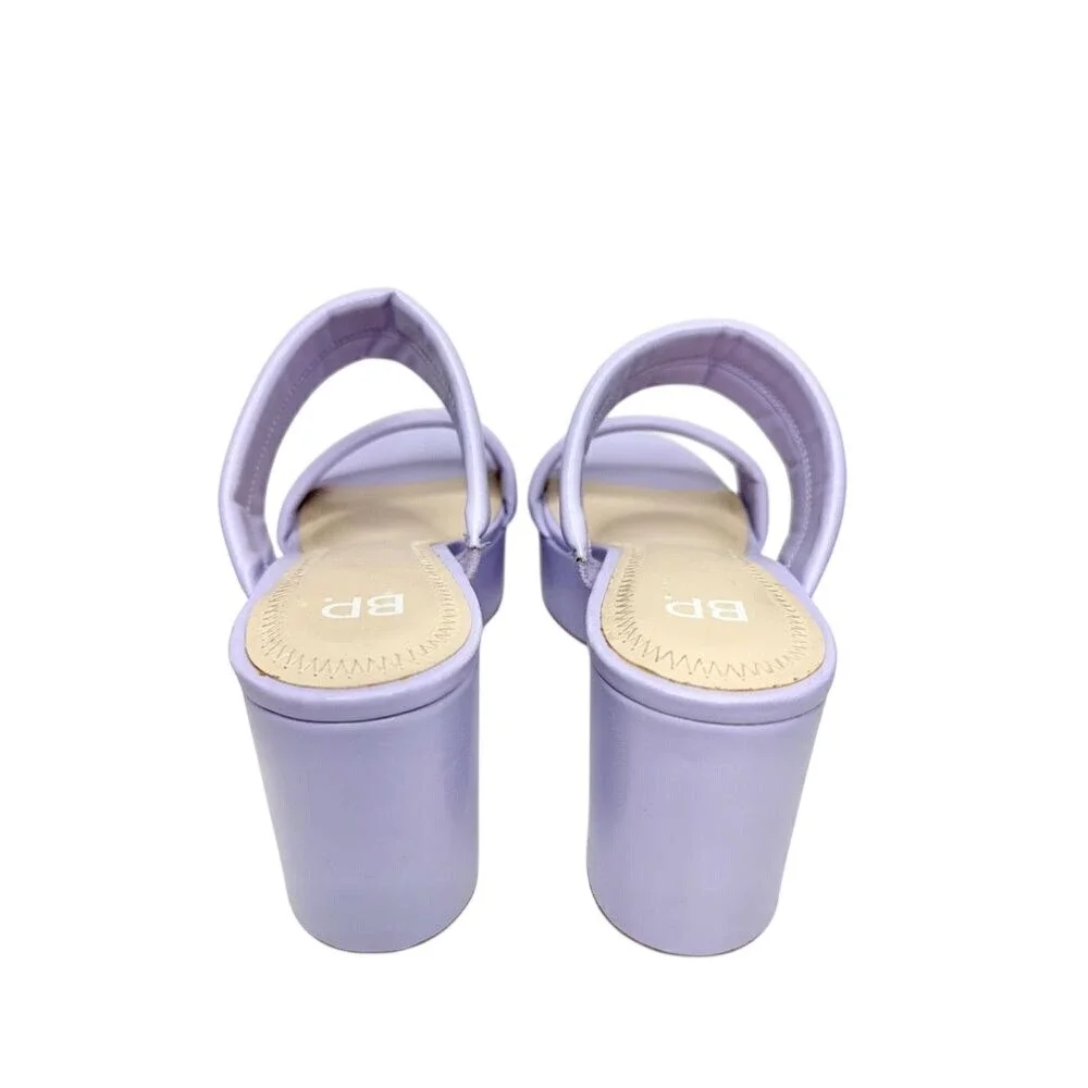 BP Raquelle‎ Purple Puffy Two Strap Platform Wedge Sandals Size 8M Lavender